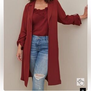 Women's Rust Longline Coat